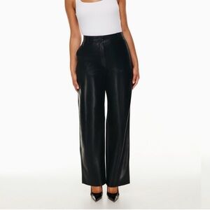 Aritzia Babaton Agency Black Vegan Leather Pant